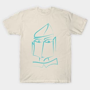 Man face funny minimal lineart T-Shirt